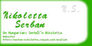 nikoletta serban business card